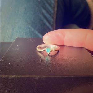 White opal ring